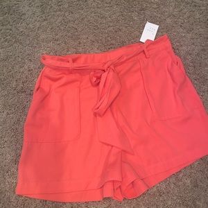High waisted trouser shorts